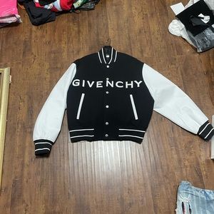 GIVENCHY men’s wool-leather logo varsity jacket! new 100% authentic insane deal!